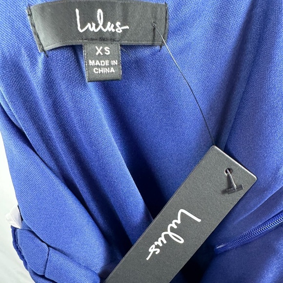 NWT Lulus Glamour Goals One-Shoulder Mini Dress in‎ Cobalt Blue Size Extra Small - Picture 9 of 10